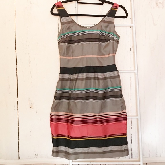 Banana Republic Silk Striped Casey Sheath Dress - Picture 2 of 8